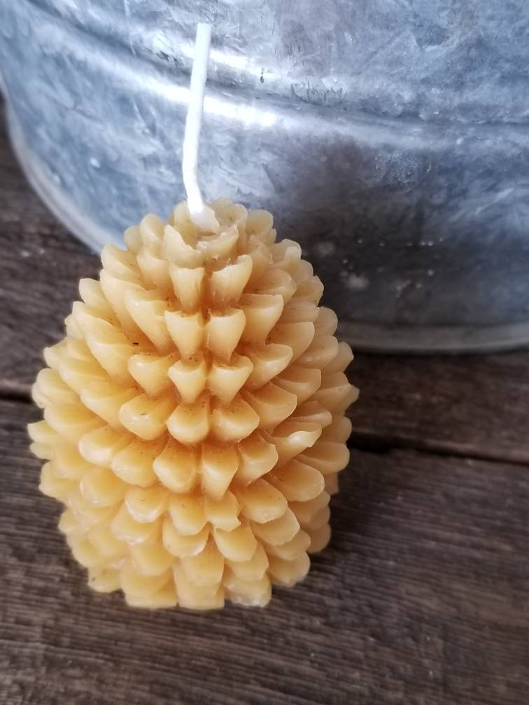 Beeswax Pinecone Candle