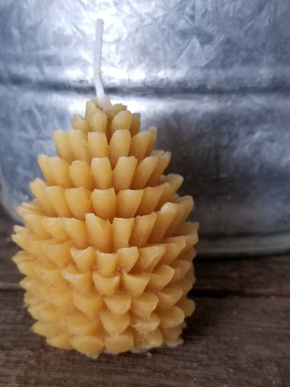 Beeswax Pinecone Candle