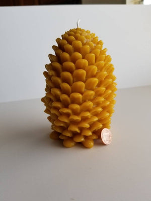 Jumbo Perfect Pinecone- Beeswax Candle