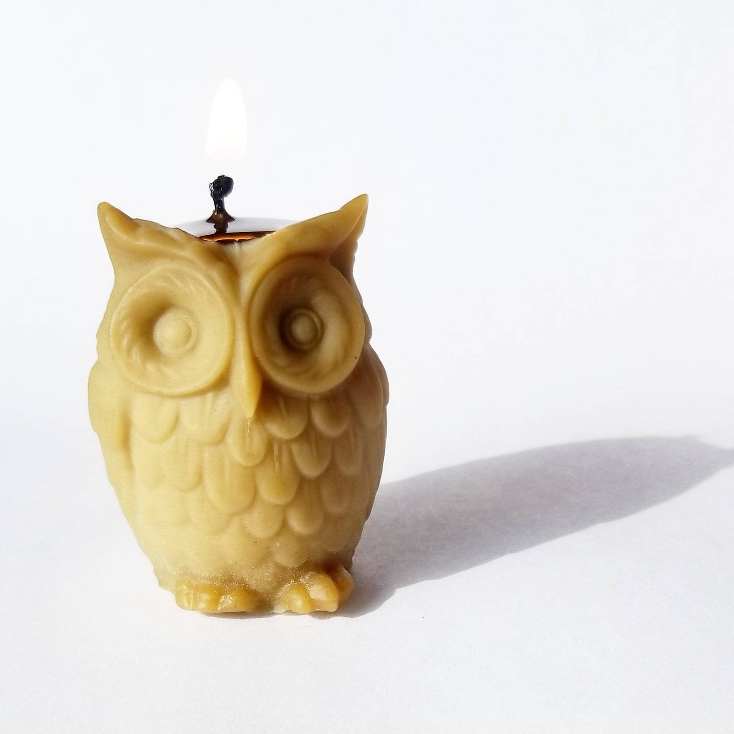 Little Owl Beeswax Candle