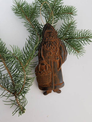 Saint Nick Antiqued Cinnamon Ornament