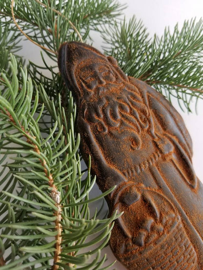 Saint Nick Antiqued Cinnamon Ornament