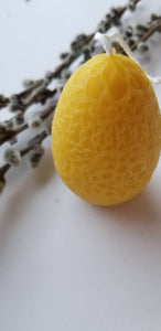 Crochet Egg Beeswax Candle