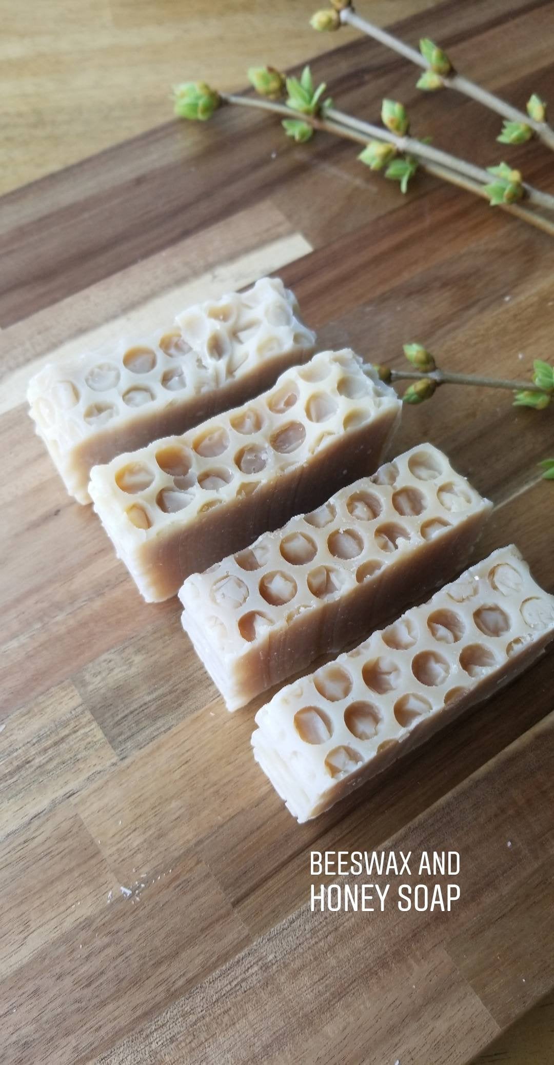 Beeswax and honey cold process soap