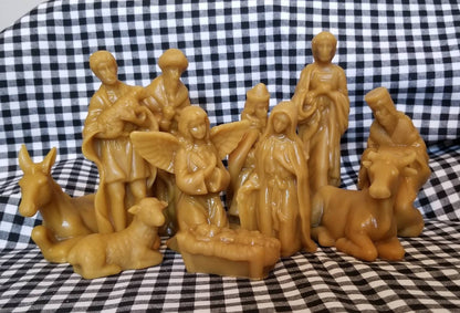 O holy Night Beeswax Nativity Set Large 11 Piece