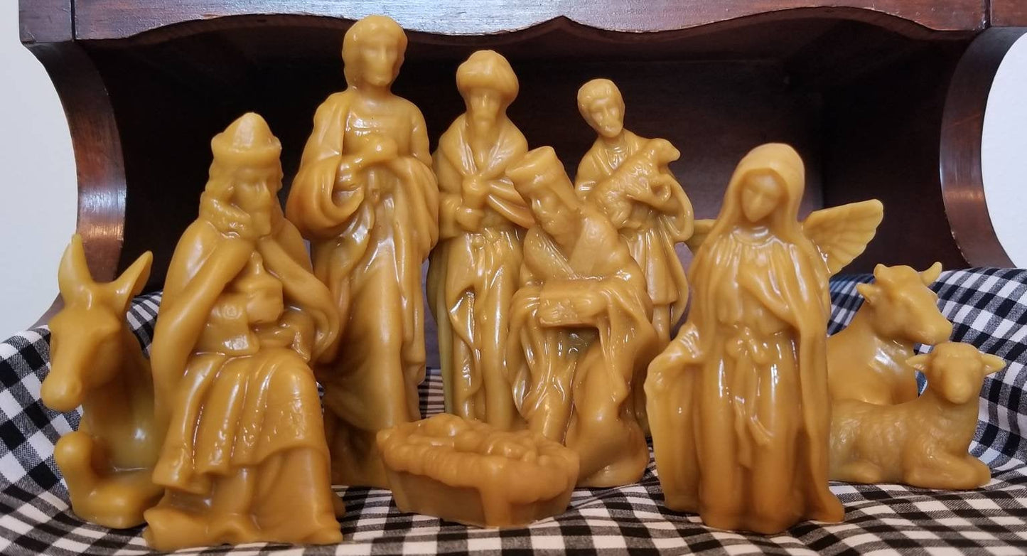 O holy Night Beeswax Nativity Set Large 11 Piece