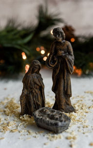 Beeswax Nativity Trio- Joseph Mary and Baby Jesus